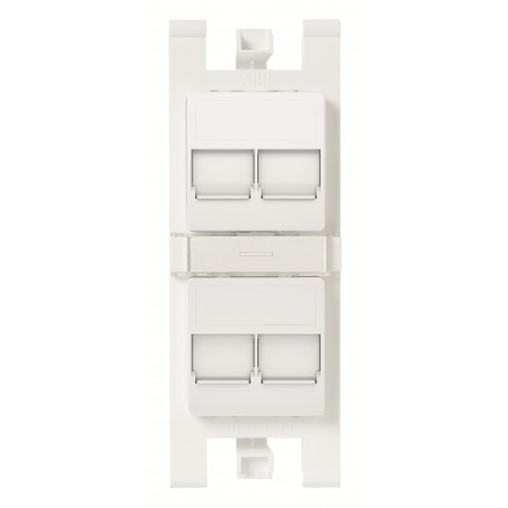 Niessen 2CLA101640T1101 Soporte plano para 4x RJ45 con pers. BL